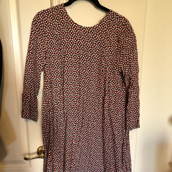H&M Dresses Hm Babydoll 34 Sleeve Flower Dress Poshmark